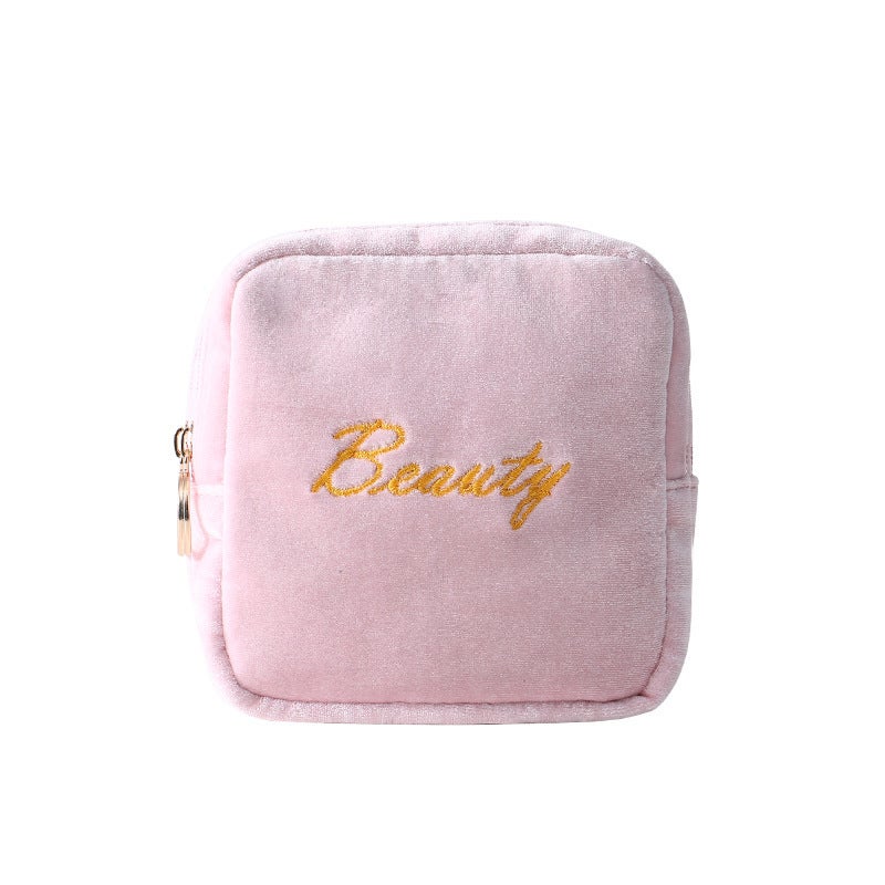 Carry-on Big Auntie Towel Storage Bag Portable Sanitary Cotton Storage Bag Sanitary Napkin Finishing Bag Travel Moon Bag for Women Pink