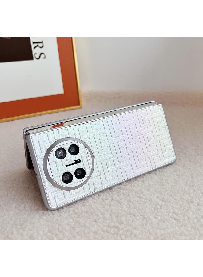 اس-توب جراب هاتف Huawei Mate X5 من الجلد بتصميم هندسي متدرج الألوان لؤلؤي - Image 3