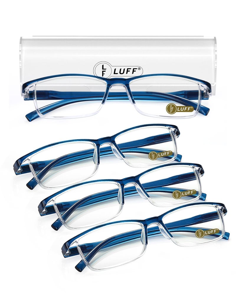 LUFF 4Pcs Anti-Blue-ray Reading Glasses Portable Ultra-Light Readers(2.0X) - Image 1