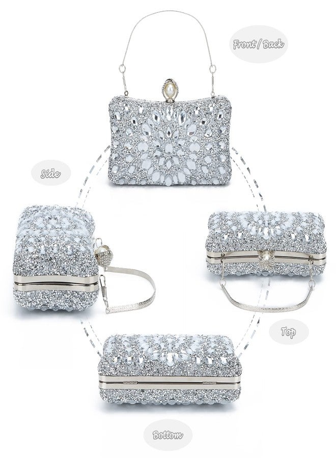 Lanpet Women Clutches Multicolor Crystal Rhinestone Evening Handbag Chain Strap Shoulder Bag - Image 4