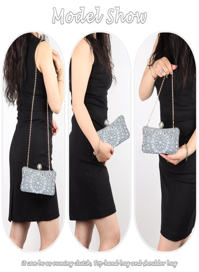 Lanpet Women Clutches Multicolor Crystal Rhinestone Evening Handbag Chain Strap Shoulder Bag - Image 2