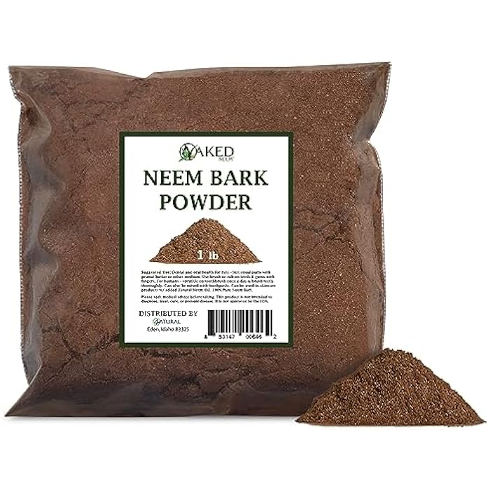 Zatural Pure Neem Bark Powder | Premium Azadirachta Indica Supplement for Gut, Digestion, Immunity & Full Body Support | Herbal Wellness (16oz Powder) - Image 1