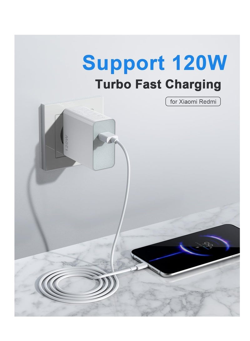 general 120W Fast Charger and Cable for Xiaomi, 3A/1M 120W HyperCharge Cable, Europe Wall Charge, USB C Cable, Turbo Charging for Xiaomi 14T 13T Pro 13 12T 11T for Redmi Note 12 Pro Mi11 for POCO M6 Pro - Image 2