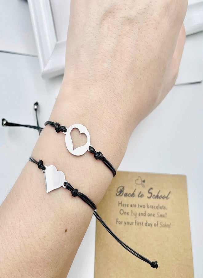 INENIMARTJ Back to School Jewelry Mommy and Me Matching Bracelets,First Day of School Jewelry for Mother Daughter Bracelets Jewelry (Heart) - Image 5