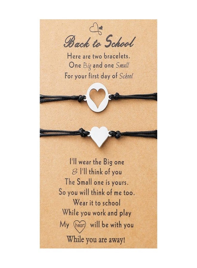 INENIMARTJ Back to School Jewelry Mommy and Me Matching Bracelets,First Day of School Jewelry for Mother Daughter Bracelets Jewelry (Heart) - Image 1
