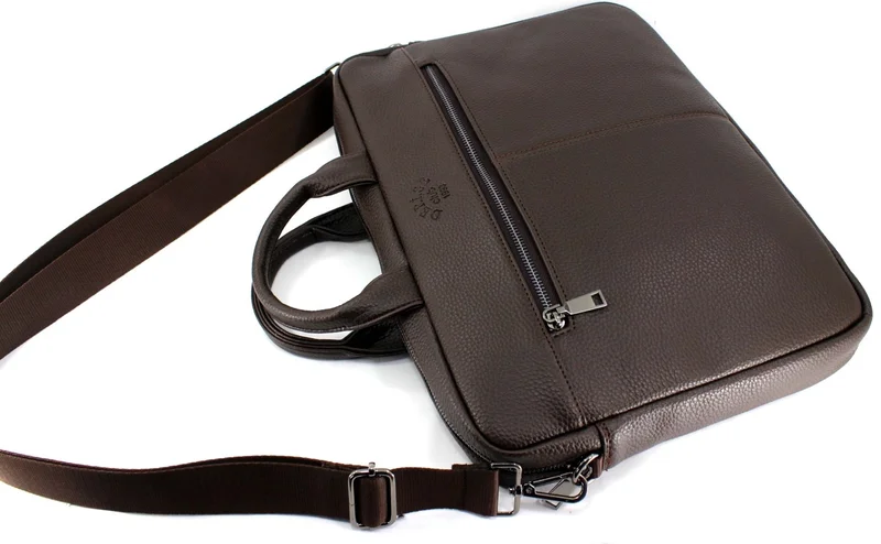 ديرسي كلوب Brown File Briefcase 15.6 Inch Laptop and Briefcase with Shoulder Strap