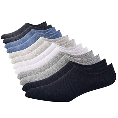 JORMATT 6 Pairs Mens & Women No Show Socks Non-Slip, Athletic Sneaker Cotton Invisible Low Cut Socks for Mens Shoe Size 10-13 - Image 1