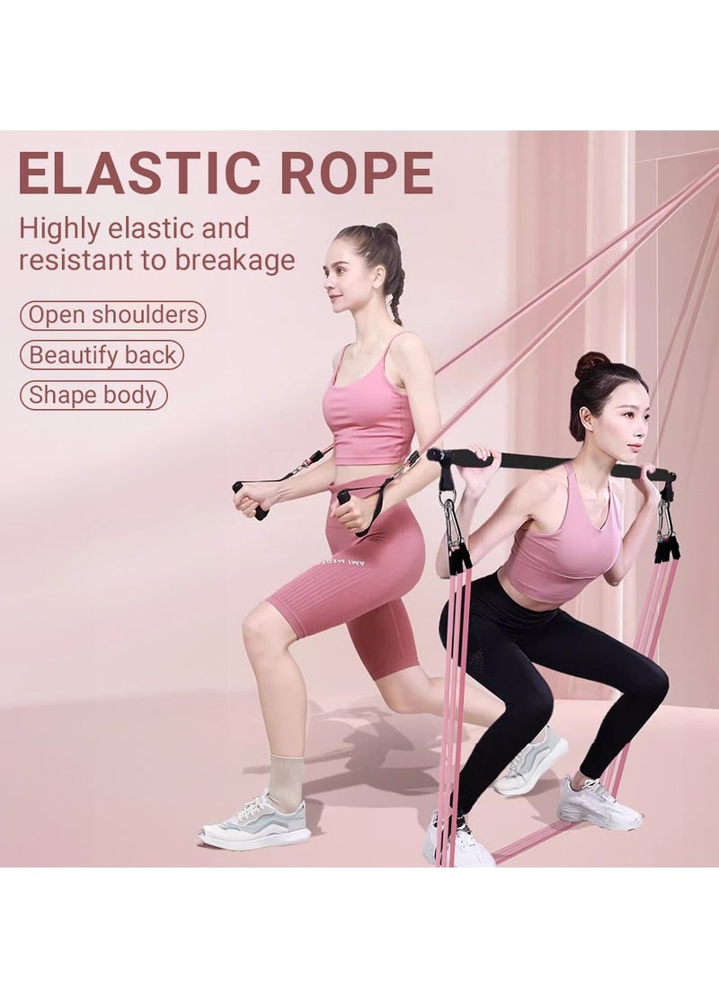 Generic Elastic Pull Rope for Women and Men, Multifunctional Yoga Puller, Resistance Band, Natural Latex, Fitness Equipment, Slimming Stretch Fitness Home Abdominal Stretcher Training Pilates Stick Set Of 15 Pieces - Image 5