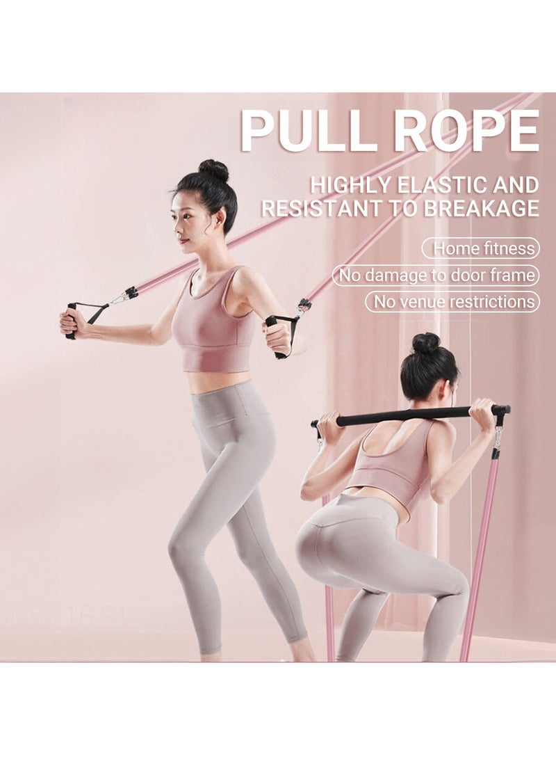 Generic Elastic Pull Rope for Women and Men, Multifunctional Yoga Puller, Resistance Band, Natural Latex, Fitness Equipment, Slimming Stretch Fitness Home Abdominal Stretcher Training Pilates Stick Set Of 15 Pieces - Image 4
