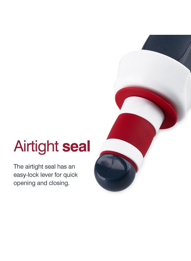 zyliss Easy Seal Bottle Stoppers Dishwashersafe Leakproof Champagne And Wine Stoppers For Home Bar Accessories Reusable Corks For Wine Beverages Oil & Vinegar 6 Pieces Red & Grey  - Image 5