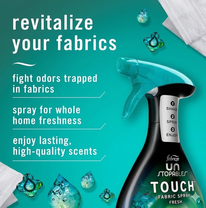 Febreze Unstoppables Touch Fabric Spray 500ml, Fabric Refresher & Odor Eliminator, Long Lasting Fresh Scent for Clothes Sofa Curtains Upholstery Laundry Fragrance UAE - Image 2