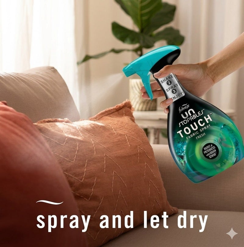 Febreze Unstoppables Touch Fabric Spray 500ml, Fabric Refresher & Odor Eliminator, Long Lasting Fresh Scent for Clothes Sofa Curtains Upholstery Laundry Fragrance UAE - Image 5