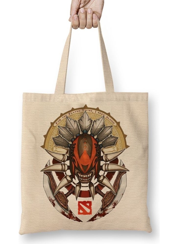 Baskı Dükkanı Print Shop Bloodseeker Dota 2 05 Cloth Bag Long Handle 