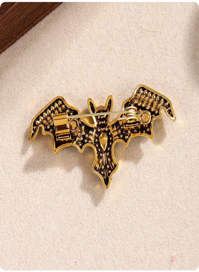 MIFYNN Gothic Rhinestone Bat Brooch Vintage Halloween Crystal Lapel Pin Dark Bat Pins Pin Vampire Brooch Goth Mysterious Witch Jewelry Wedding Party Dance Jacket Blazer Clothes Hat Accessories for Women (Black) - Image 5