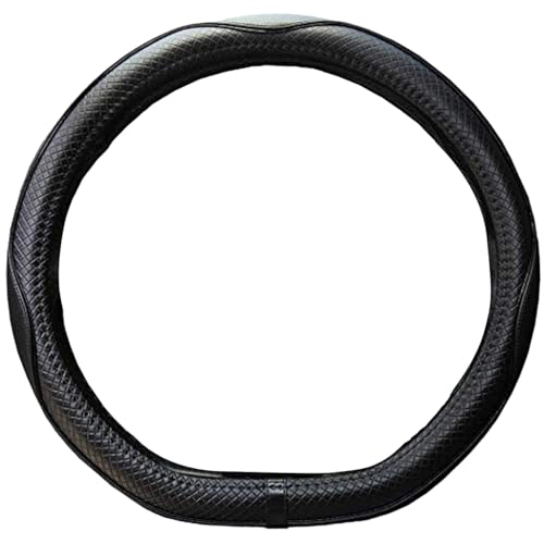 Mayco Bell Flat Bottom Size Steering Wheel Cover Anti-Slip,Safety,Soft,Breathable,Durable,Full Surround,Comfortable Grip Microfiber Leather (D-Shape,Black) - Image 4