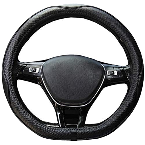 Mayco Bell Flat Bottom Size Steering Wheel Cover Anti-Slip,Safety,Soft,Breathable,Durable,Full Surround,Comfortable Grip Microfiber Leather (D-Shape,Black) - Image 3