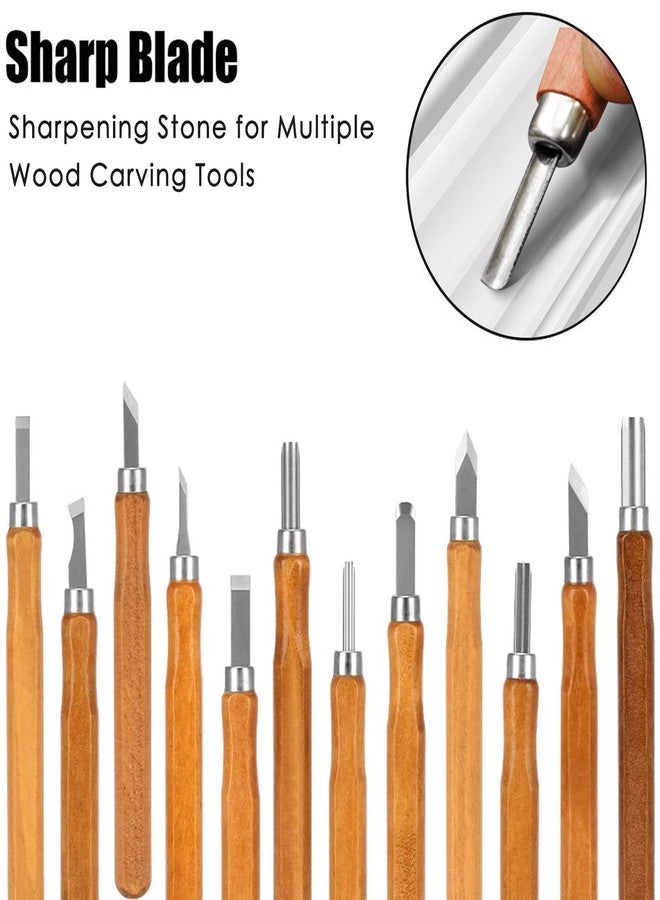 DDF iohEF Wood Carving Sharpener, 1000 Grit Whetstone with Grooves Sharpening Stone for Woodworking, Wood Carving Tools, Chisels and Gouges - Image 3