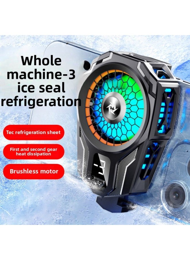 Generic SL16 Ultra-quiet Live Game Universal Semiconductor Refrigeration Cooling Artifact Back Clip Radiator-Color:Sl-16 Knight Black [screen Display Back Clip] Digital Display  - Image 4