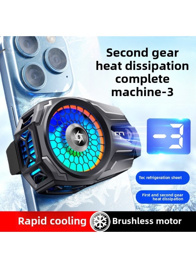 Generic SL16 Ultra-quiet Live Game Universal Semiconductor Refrigeration Cooling Artifact Back Clip Radiator-Color:Sl-16 Knight Black [screen Display Back Clip] Digital Display  - Image 5