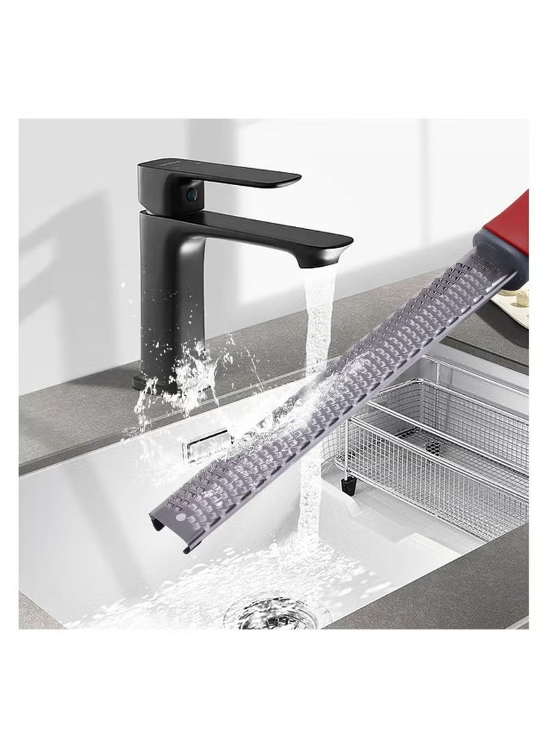 سكينة مبشرة جبن متعددة الاستخدامات من الفولاذ المقاوم للصدأ، مقبض مريح أداة مطبخ، مبشرة ليمون، مبشرة بارميزان، مبشرة زنجبيل وبطاطا، أداة مطبخ متينة، أدوات مطبخ منزلية (أسود) - Image 5