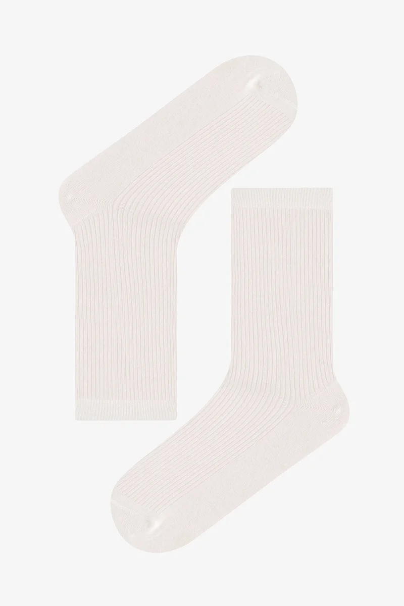 Penti PENTI Basic Ribbed Cotton Pair Crew Socks