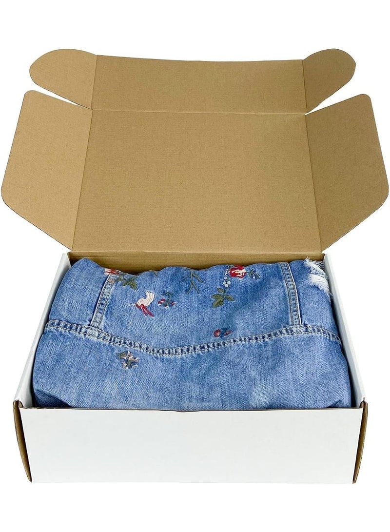 عبوات شحن كرتونية بيضاء صغيرة 20 قطعة 12×9×3 إنش لصناديق التغليف والبريد والشحن المنزلي والتجاري - Image 3