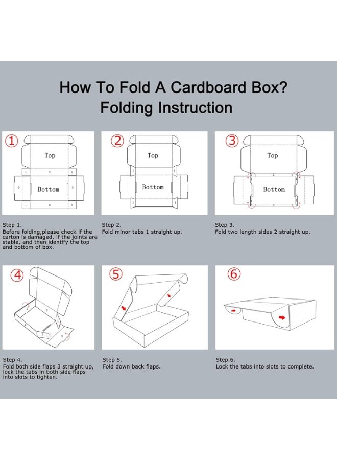 عبوات شحن كرتونية بيضاء صغيرة 20 قطعة 12×9×3 إنش لصناديق التغليف والبريد والشحن المنزلي والتجاري - Image 5