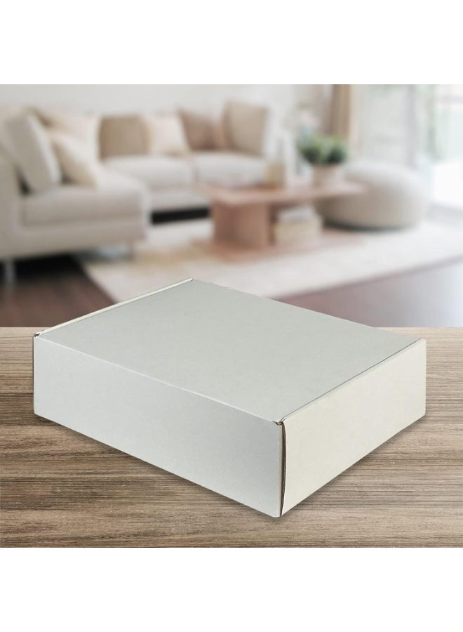 عبوات شحن كرتونية بيضاء صغيرة 20 قطعة 12×9×3 إنش لصناديق التغليف والبريد والشحن المنزلي والتجاري - Image 4