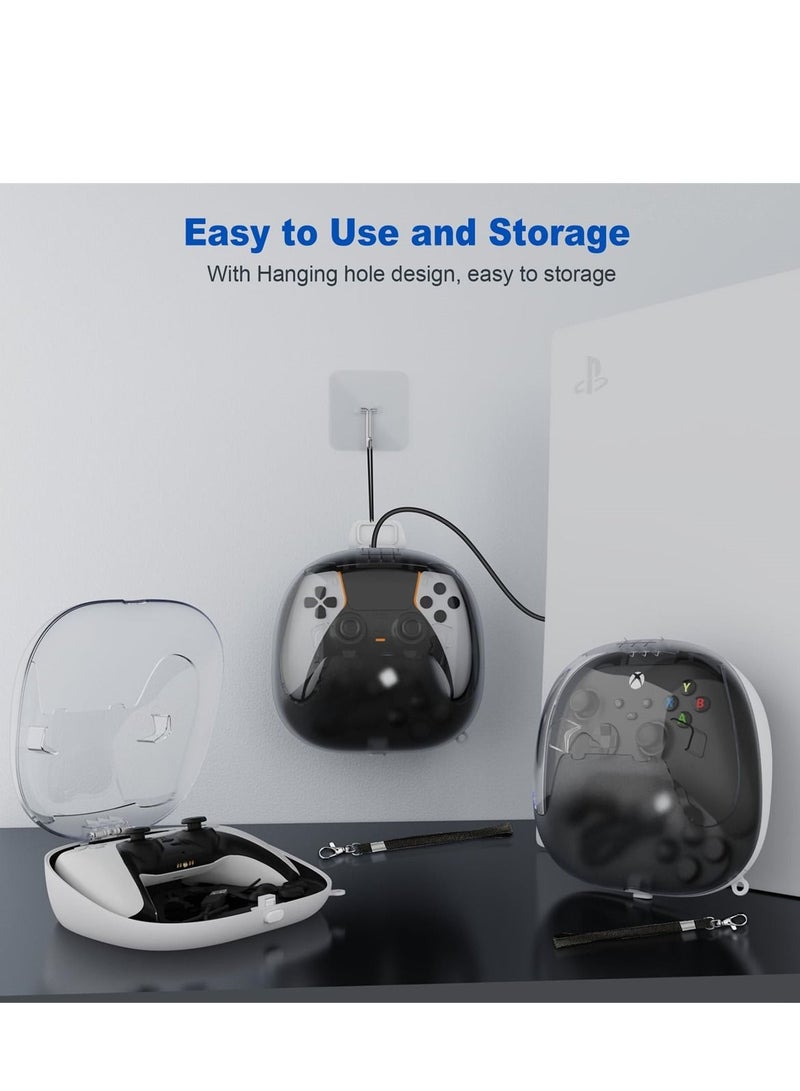 general Controller Protective Case for PS5 Dualsense/Xbox Series X/S/One Controllers, Hard Shell Travel Case, Dust-Resistant, Shock Proof with Type C Charging Cable, Wall Hook, Lanyards - Image 2