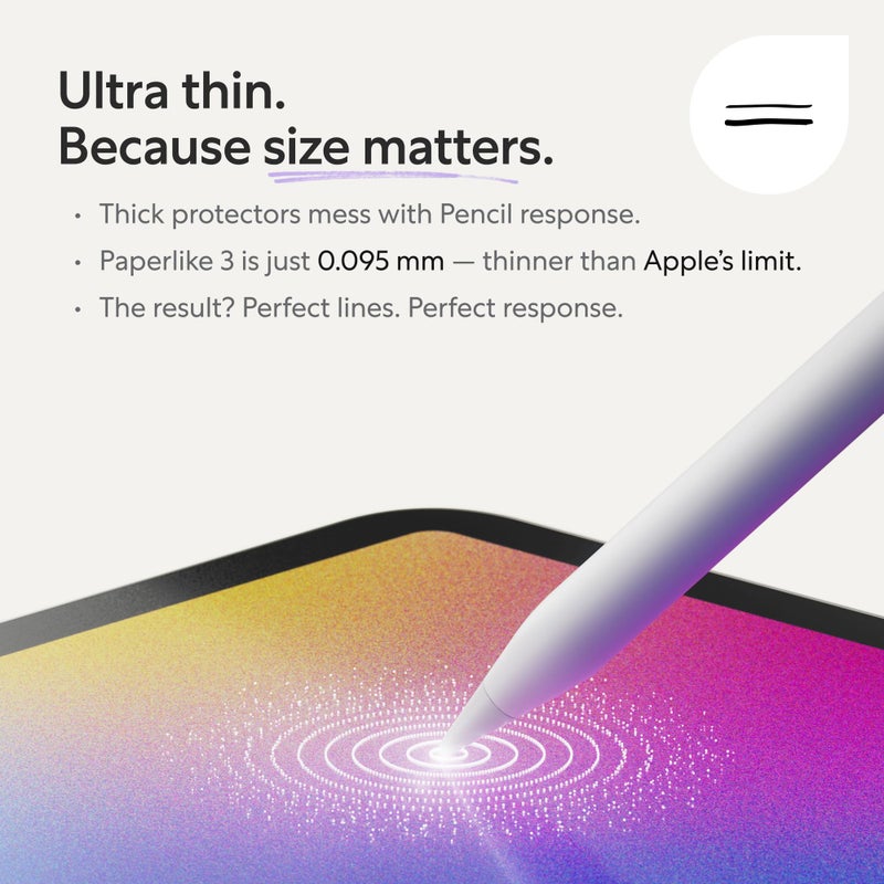 PaperlikeÂ® 3 Screen Protector (2x) for iPad Pro 11 inch (4th / 3rd / 2nd generation) & iPad Air (5th / 4th generation) â€“ True Paper-Feel, Bubble-Free Install (Butterfly), Protects Pencil Tip - Image 5