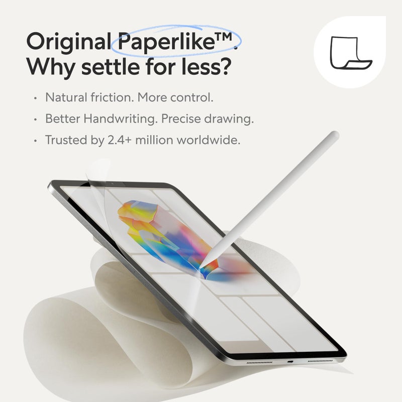 PaperlikeÂ® 3 Screen Protector (2x) for iPad Pro 11 inch (4th / 3rd / 2nd generation) & iPad Air (5th / 4th generation) â€“ True Paper-Feel, Bubble-Free Install (Butterfly), Protects Pencil Tip - Image 3