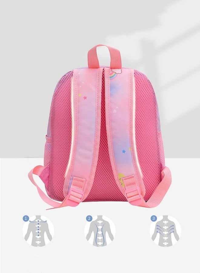 حقيبة ظهر للأطفال مطبوع عليها رسوم متحركة وحيد القرن مقاس 32*26*14 سم - Image 3