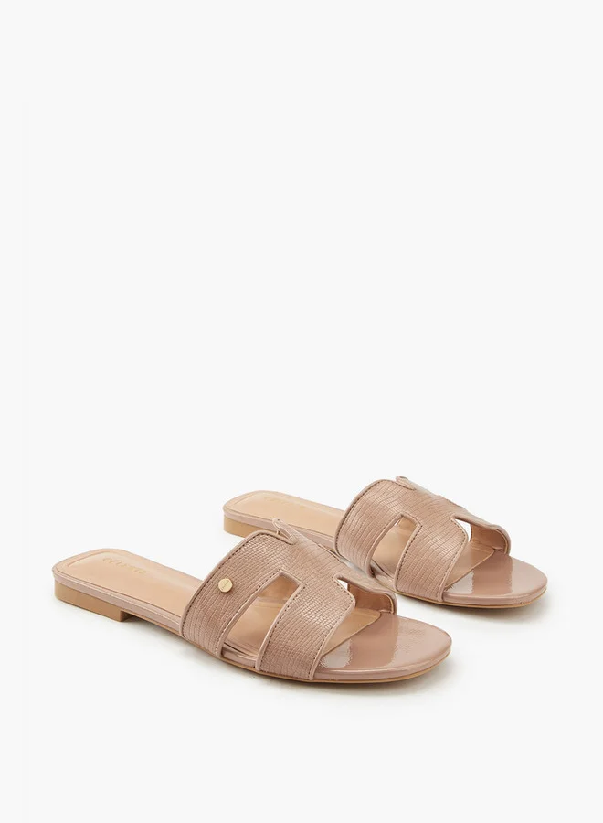 Celeste Women's Textured Slip-On Flat Sandals