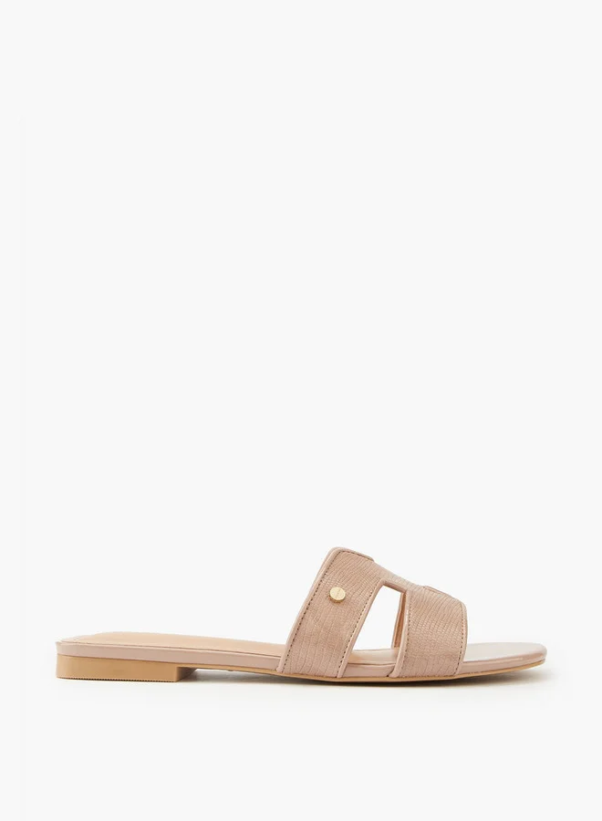 Celeste Women's Textured Slip-On Flat Sandals