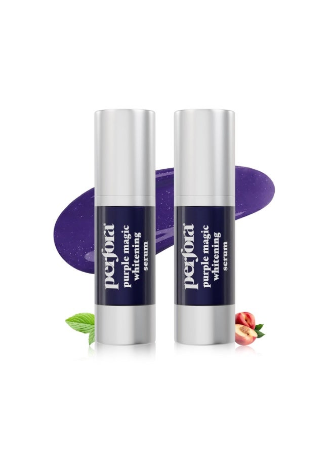 Perfora Purple Magic Whitening Serum, 30ml | Purple Toothpaste For Teeth Whitening | Tooth Stain Removal |Enamel Safe & Effective Teeth Whitener | Apple Peach,Pack Of 2 - Image 1