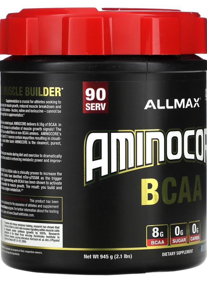 Allmax AMINOCORE™ BCAA Blue Raspberry 2.1 lbs (945 g) - Image 2