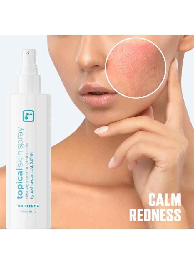 BRIOTECH رذاذ جلدي موضعي، رذاذ حمض الهيبوكلوروس للبشرة الحساسة، رذاذ وجه HOCl، دعم كامل للجسم ضد التهيج، تهدئة الاحمرار، تخفيف القدم وفروة الرأس، 8 أونصات (1 عبوة) - Image 5