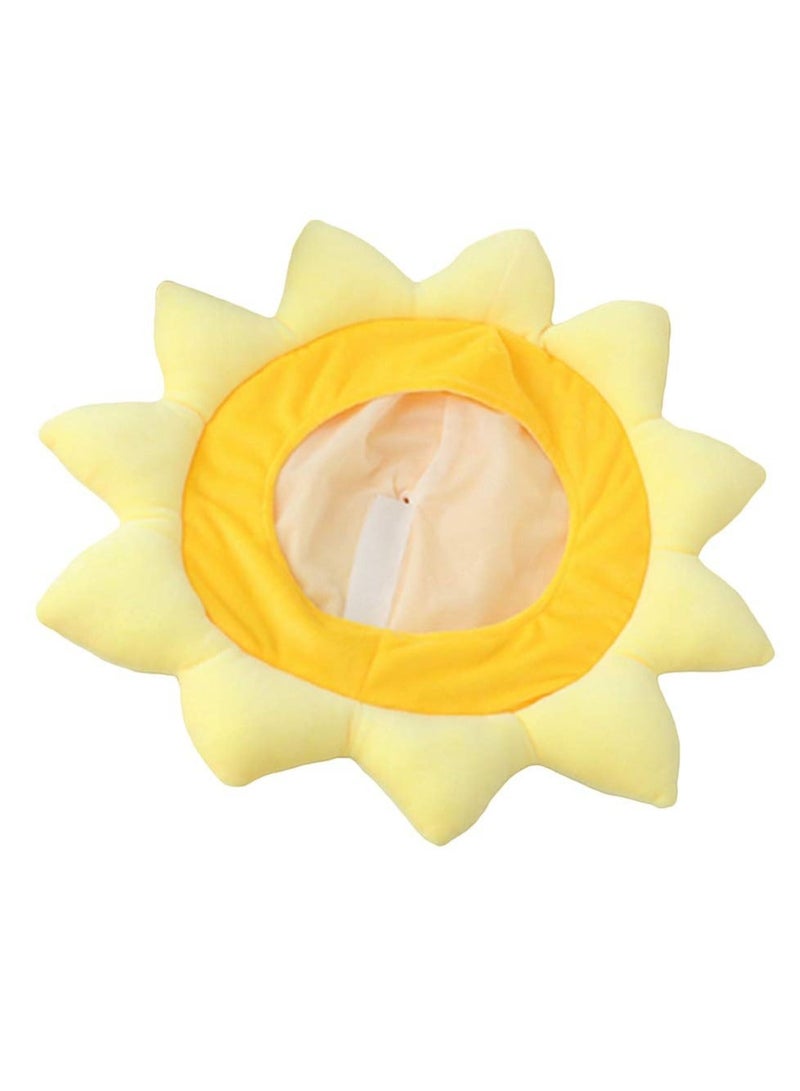 واي آند دي Sunflower Headgear^, Funny Performance Props, Hat Hood for Dance Party Festival Games Kids Teens Adults - Image 1