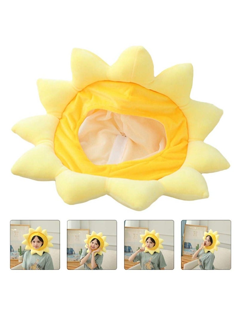 واي آند دي Sunflower Headgear^, Funny Performance Props, Hat Hood for Dance Party Festival Games Kids Teens Adults - Image 4