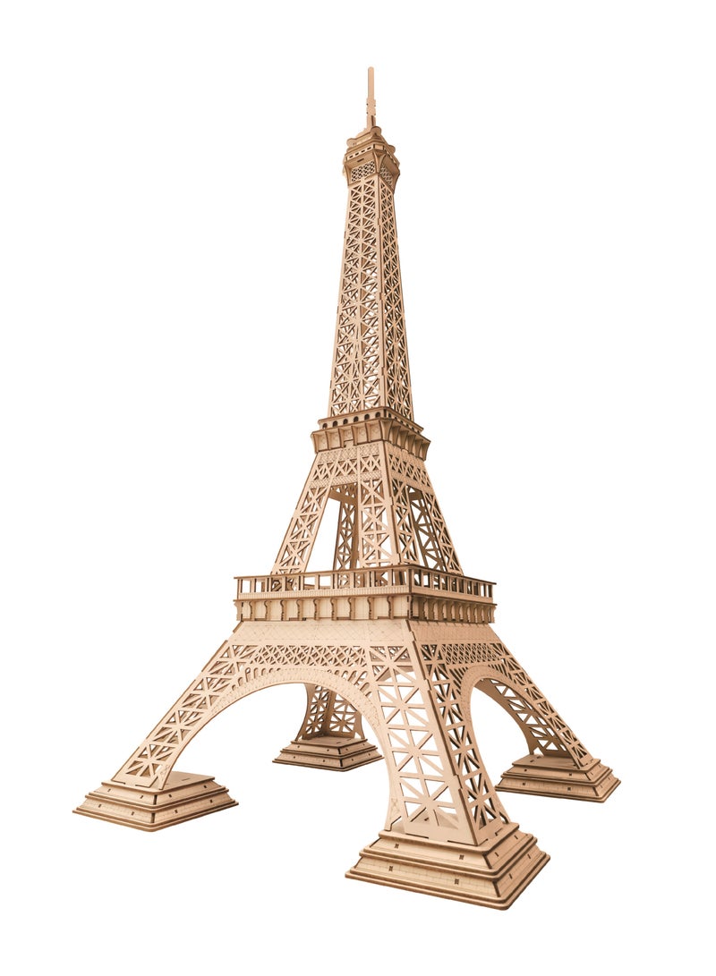 ROBOTIME Rolife Eiffel Tower Plus 3D Wooden Puzzle TGC02 Perfect for Home Decor & Creative Gift, Ideal for Bedroom, Kitchen, or Living Room, Festive Home Accent, Detailed Craftsmanship - Image 1