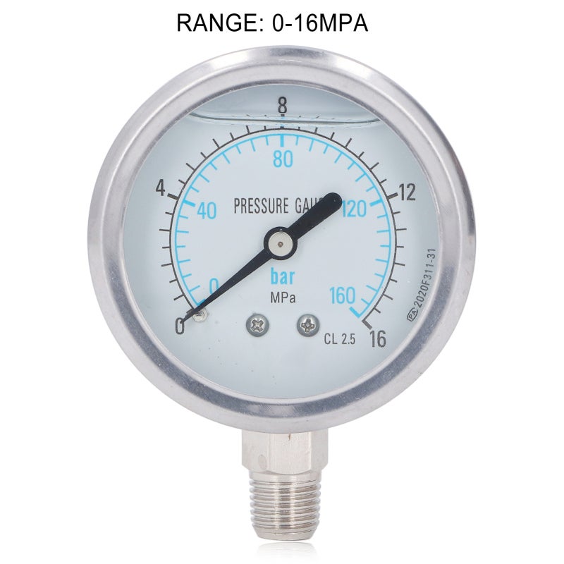 Pressure Gauge: 2.5 Class High Accuracy Stainless Steel - Corrosion & Shock Resistant Industrial Gauge for Petroleum, Chemical, Metallurgy Power Industries - Image 4