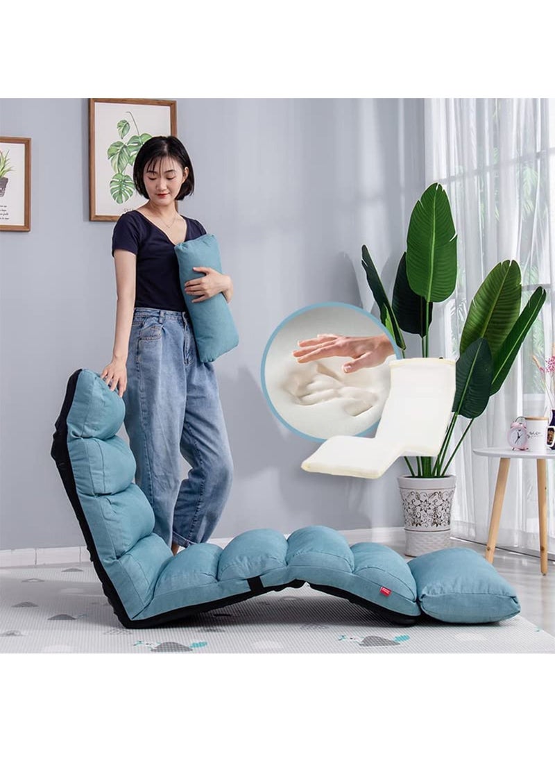 LIMOS - Floor Chair with Back Support, Adjustable 14 Angles, Lounge Chairs for Bedroom, Backrest and Headrest Can Easily Adjusted, Lazy Chair - Image 1