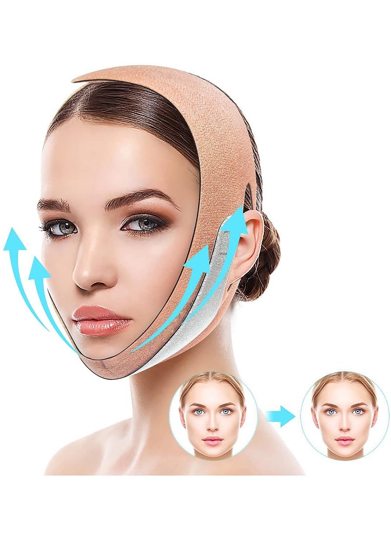 Arabest Pain-Free V-Line Chin Cheek Lift Up Band, Face Shaper Band for Anti Aging Wrinkle, Reducing Double Chin, Anti Snoring (Orange) - Image 1