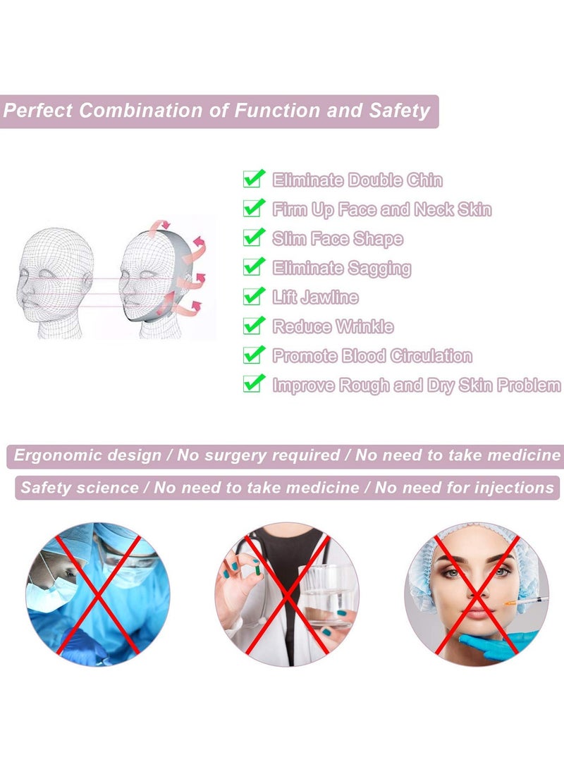 Arabest Pain-Free V-Line Chin Cheek Lift Up Band, Face Shaper Band for Anti Aging Wrinkle, Reducing Double Chin, Anti Snoring (Orange) - Image 5