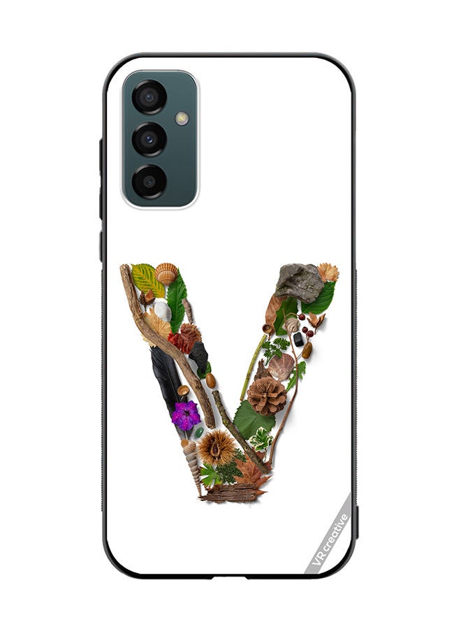 VR CREATIVE Protective Case Cover For Samsung Galaxy F23 Alphabet V Design Multicolour - Image 1