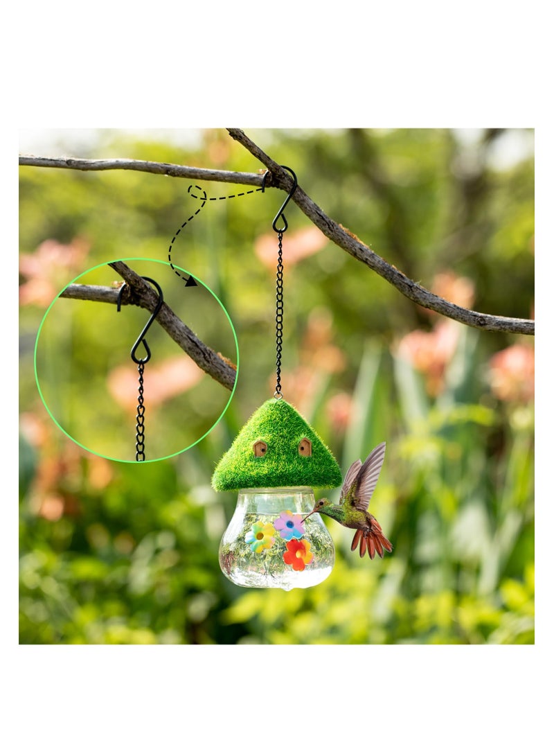 Zikra Hummingbird Water Feeders for Outdoors Hanging, Cute Mushroom Shape Bird Water Feeder for Outside Wild Bird, Petal Decorated water spout, Waterproof and Sun protection, Gift for Bird Lovers - Image 3