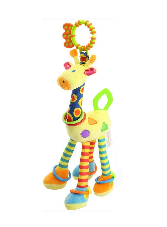 happy monkey High Quality Newborn Baby Toy Stroller Bed Hanging Plush Infant Rattle Teether Toy - Image 2