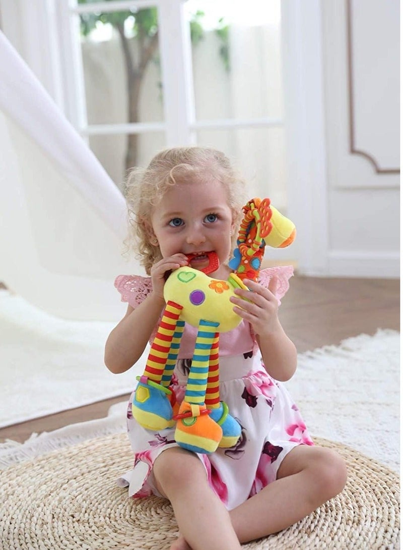 happy monkey High Quality Newborn Baby Toy Stroller Bed Hanging Plush Infant Rattle Teether Toy - Image 3