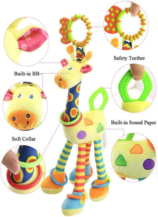 happy monkey - High Quality Newborn Baby Toy Stroller Bed Hanging Plush Infant Rattle Teether Toy - Image 1