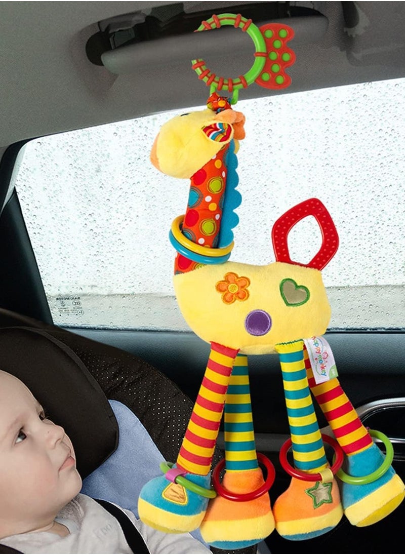 happy monkey - High Quality Newborn Baby Toy Stroller Bed Hanging Plush Infant Rattle Teether Toy - Image 1